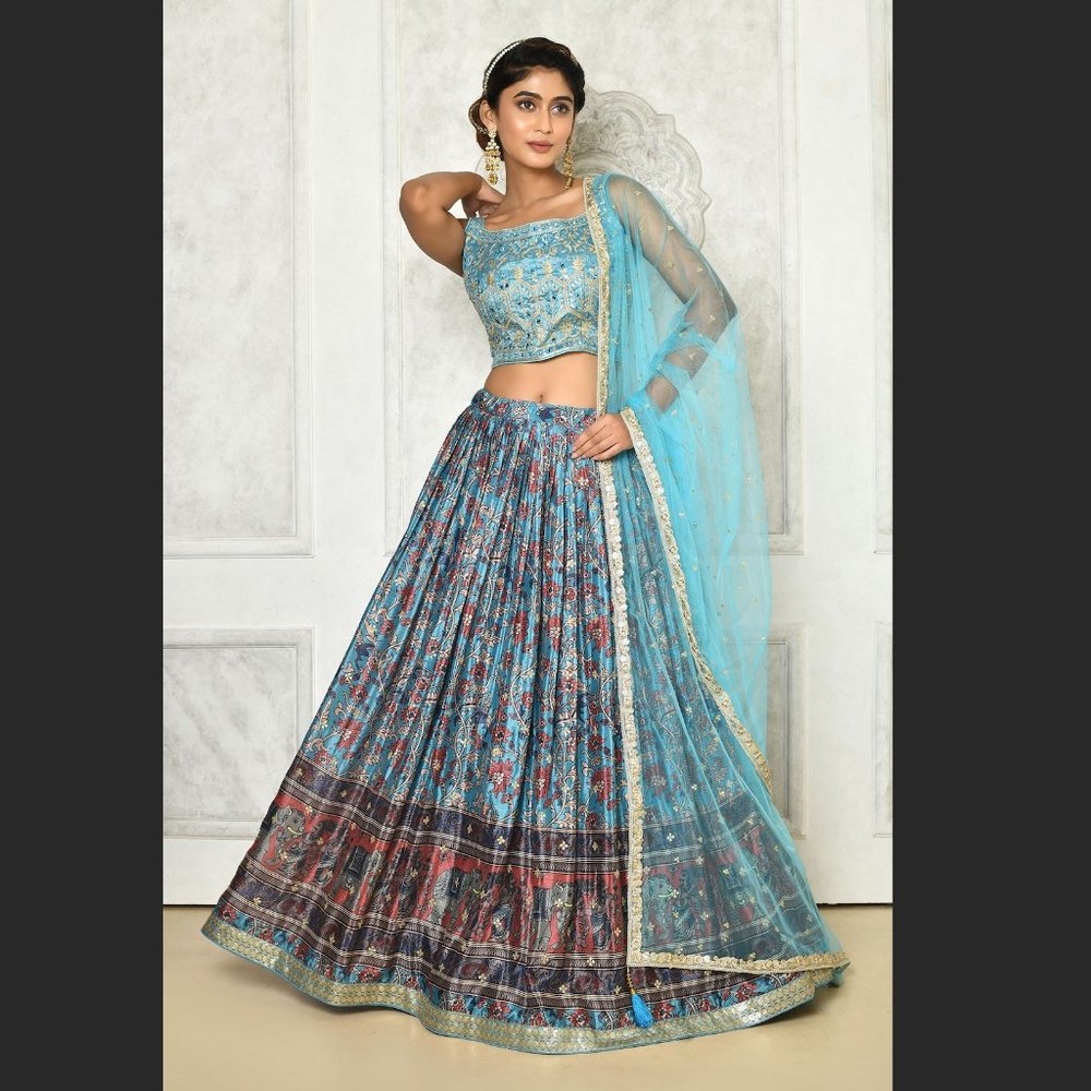 Three-piece lehenga -- perfect for attending Indian/South Asian wedding!